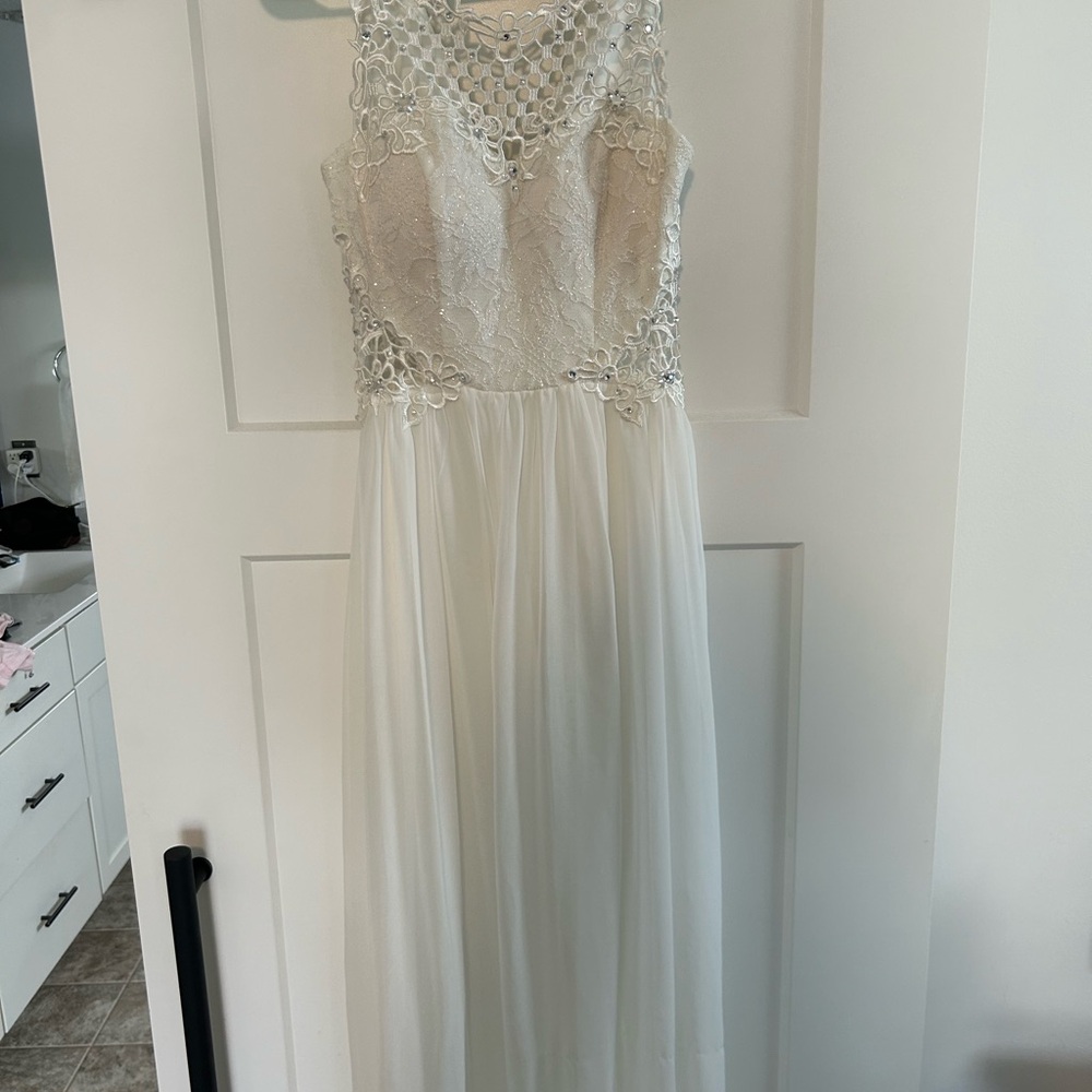 City Studio White Lace Dress
